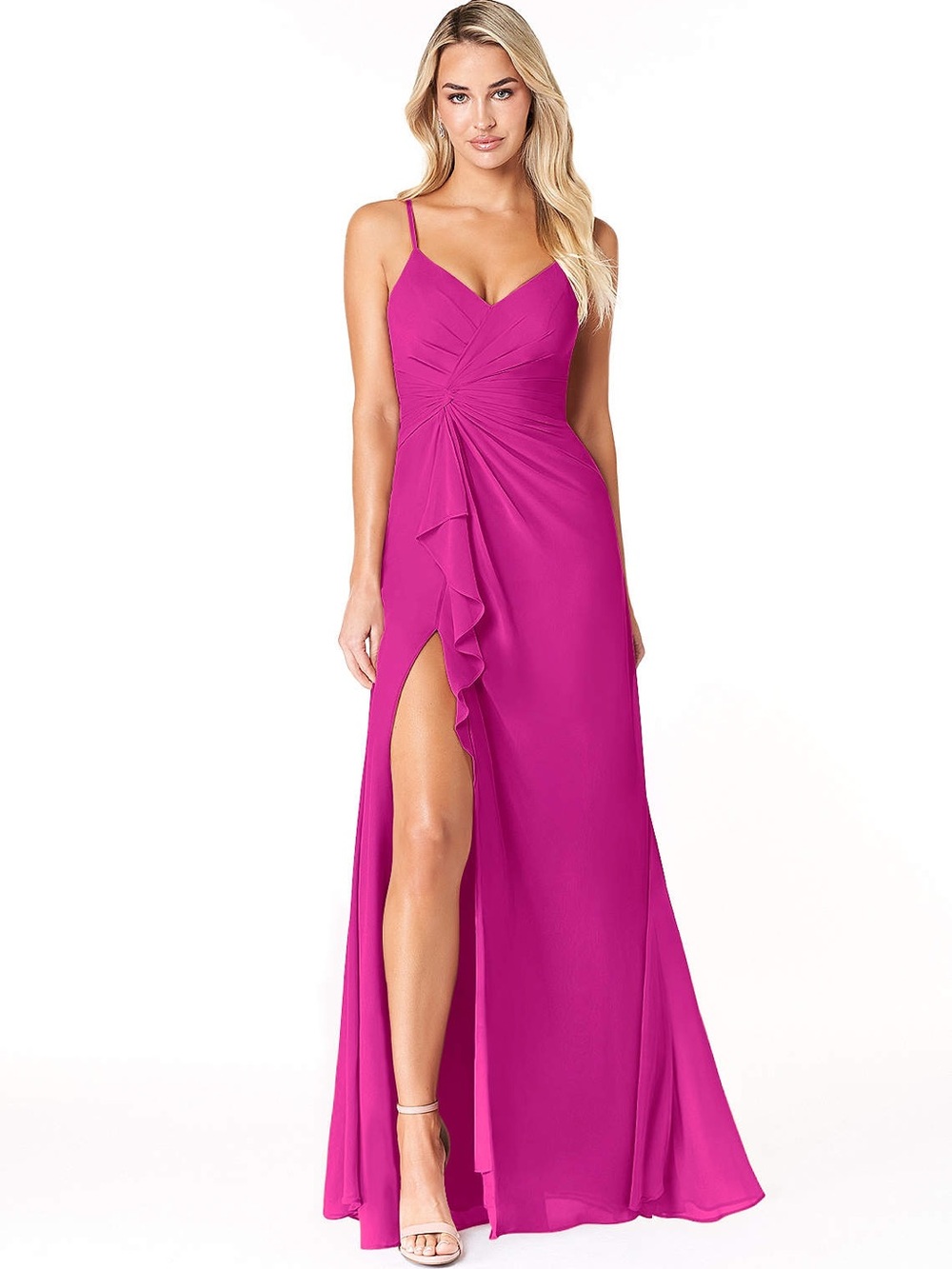 Azazie fuchsia bridesmaids dress